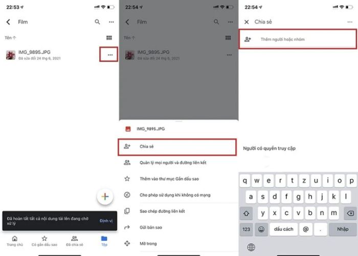 Sử dụng Google Driver để chia sẻ ảnh