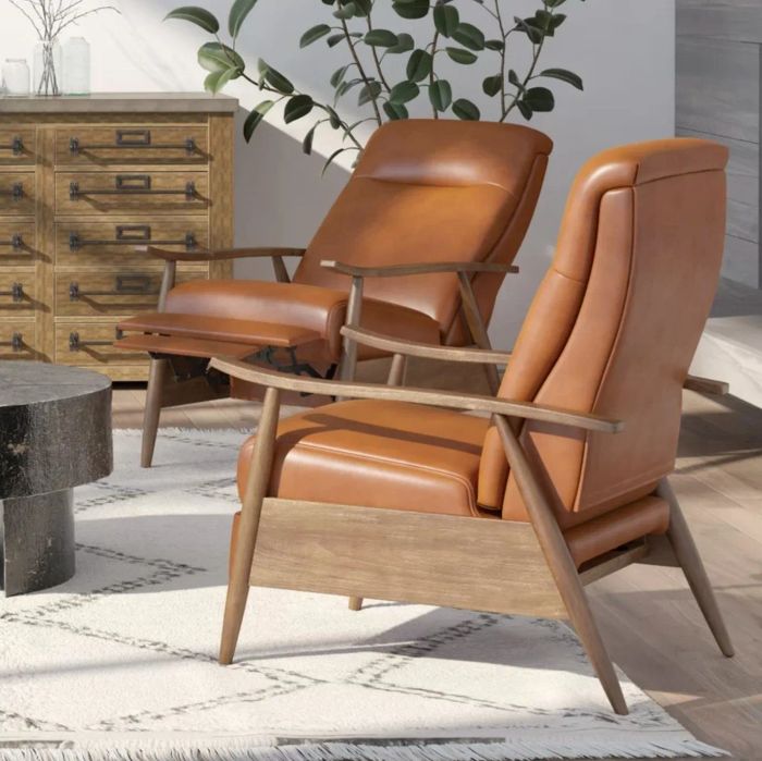 the faux leather recliner