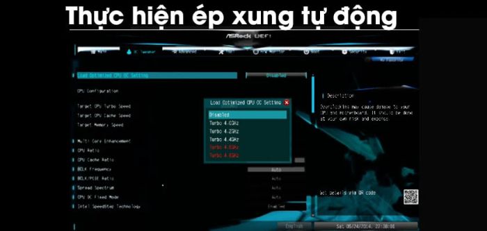 Thực hiện ép xung CPU trên laptop