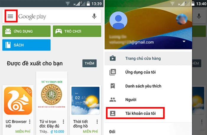 Hướng dẫn nạp thẻ qua CH Play