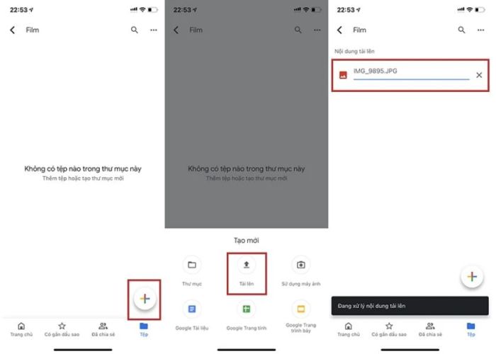 Dùng Google Driver để chia sẻ ảnh