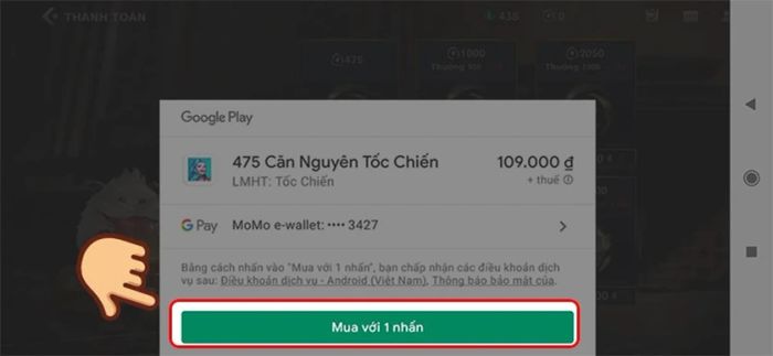 Nạp thẻ trên điện thoại Android