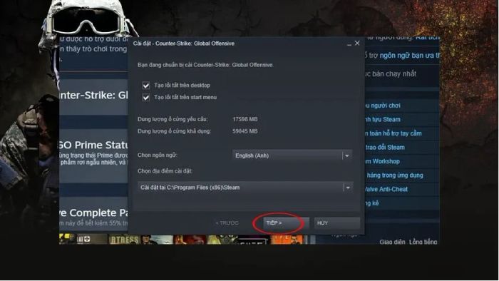 Hướng dẫn tải trên Steam