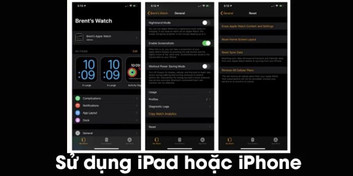 Reset thiết bị thông qua iPhone hoặc iPad