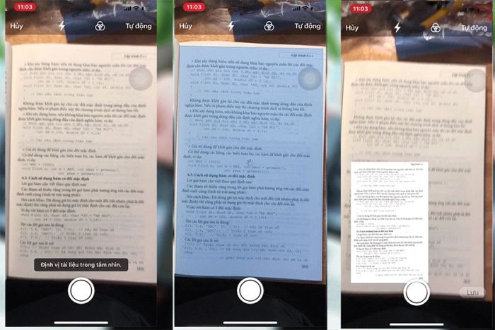 Scan văn bản từ ảnh bằng iPhone