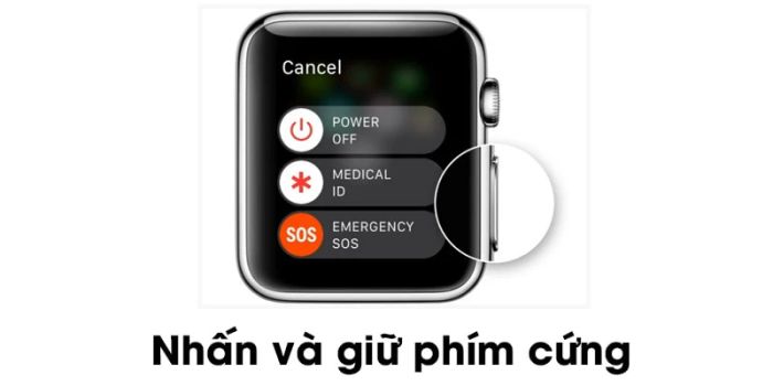 Cách reset Apple Watch sử dụng phím cứng