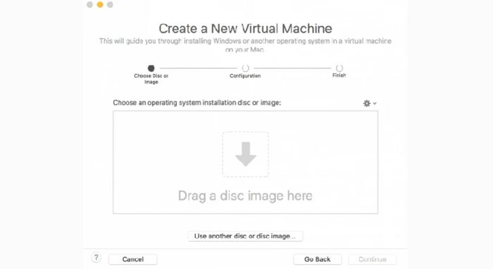 Chọn nút Continute để tiếp tục.