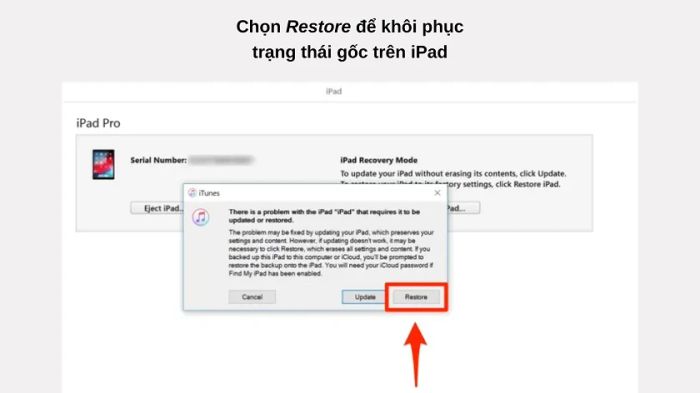 Cách mở khóa iPad bị khóa iCloud khi quên passcode