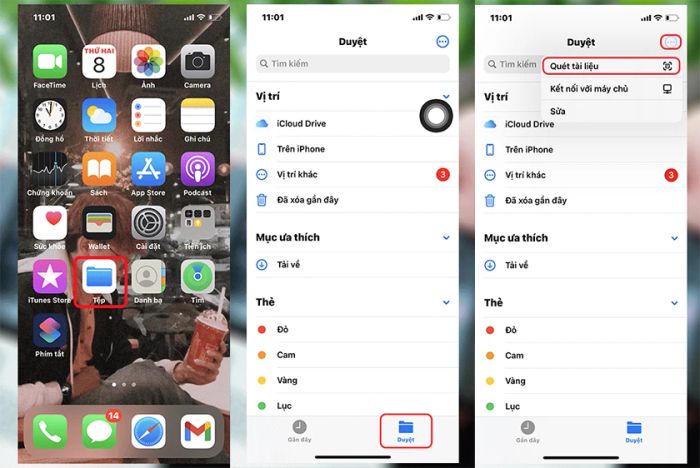 Scan văn bản bằng điện thoại iPhone