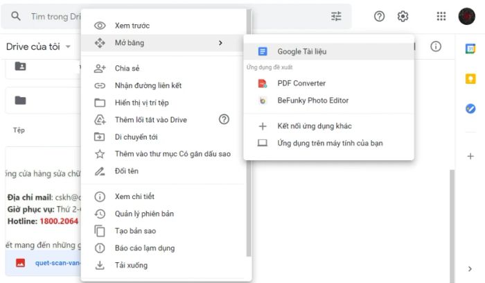 Chuyển đổi văn bản từ ảnh qua Google Drive