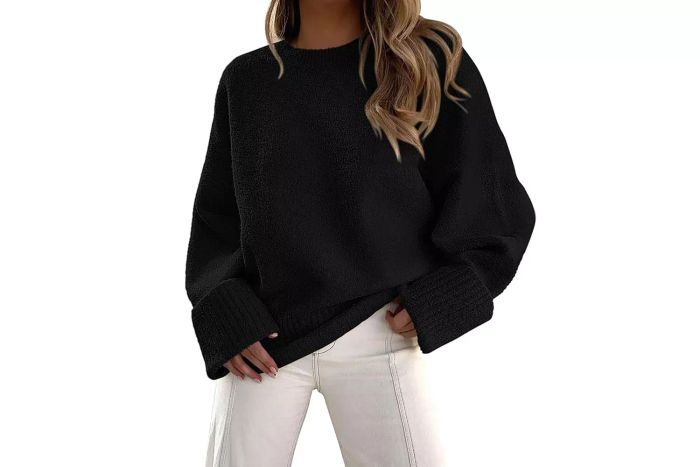PRETTYGARDEN Women's Fall Oversized Sweater, Casual Crewneck Pullover