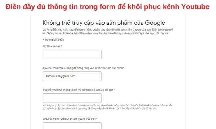 Hướng dẫn khôi phục kênh Youtube đã bị xóa