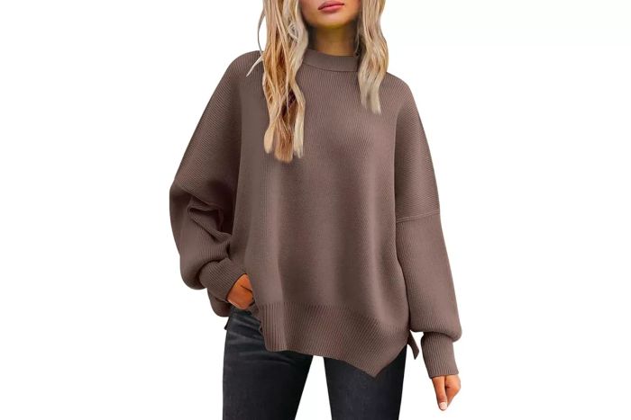 Amazon LILLUSORY Women's Crewneck Batwing Long Sleeve Sweater