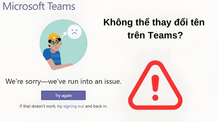 Cách giải quyết sự cố không thể thay đổi tên