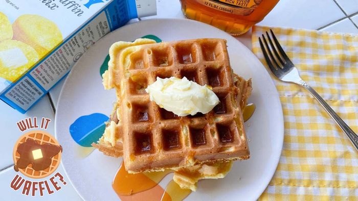 Turn a simple box of Jiffy Mix into a delicious batch of waffles.