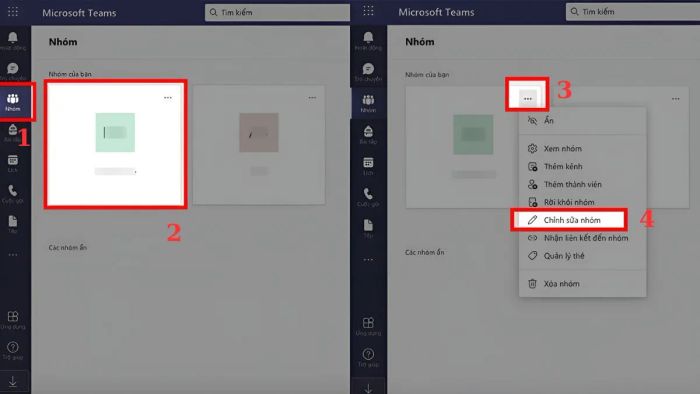 Cách thay đổi tên nhóm trên Teams