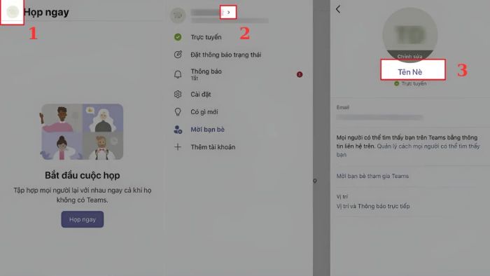 Hướng dẫn thay đổi tên trên Microsoft Teams qua điện thoại