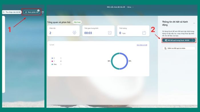Microsoft Forms cho phép người dùng xem và xử lý kết quả một cách dễ dàng và nhanh chóng.