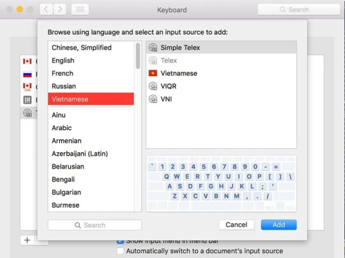 Hướng dẫn chi tiết cách gõ tiếng Việt trên Macbook Air và Macbook Pro