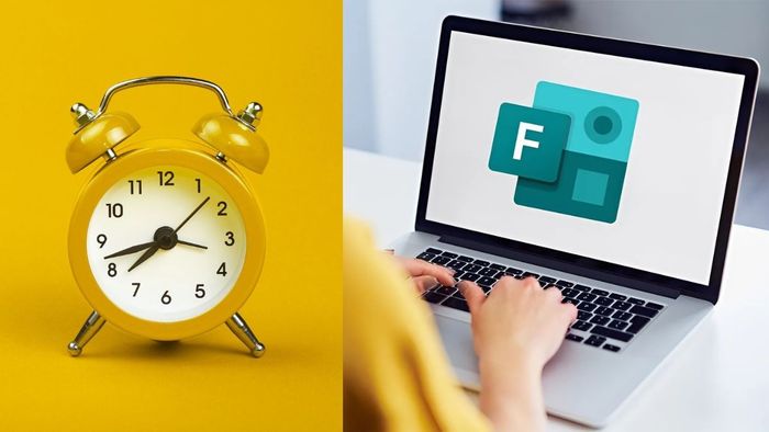 Microsoft Forms hỗ trợ việc quản lý thời gian làm bài hiệu quả.