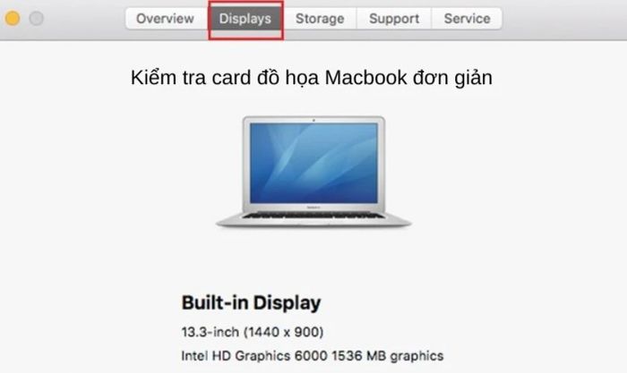 Kiểm tra card màn hình trên Macbook