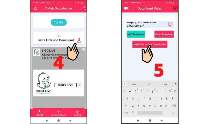 Cách tải video TikTok khi không có nút lưu