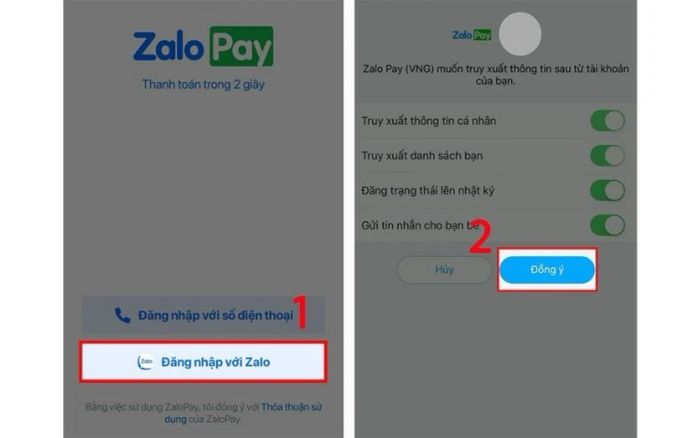 Đăng ký Zalo Pay bằng cách liên kết tài khoản