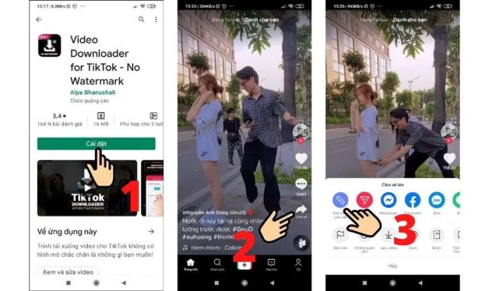 Hướng dẫn tải video TikTok khi không có nút lưu
