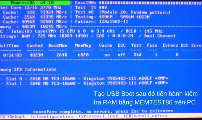 Sử dụng phần mềm MEMTEST86 để kiểm tra RAM