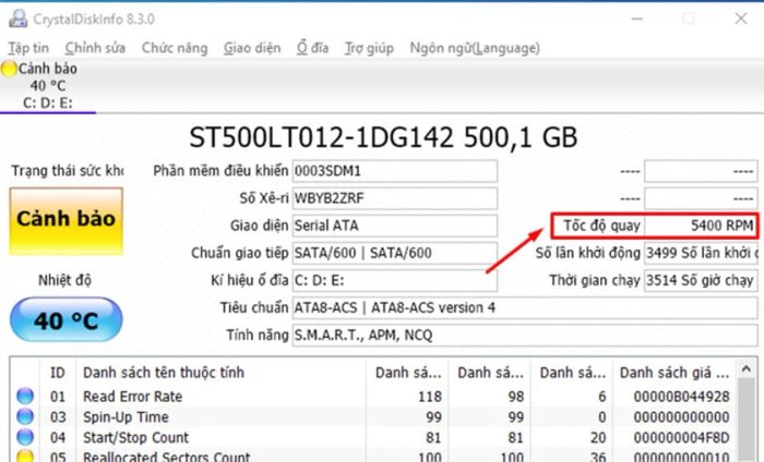 Đánh giá ổ cứng SSD trên laptop và máy tính thông qua phần mềm CrystalDiskInfo