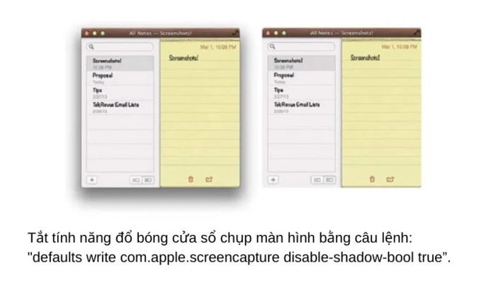 Đổ bóng cửa sổ khi chụp ảnh màn hình