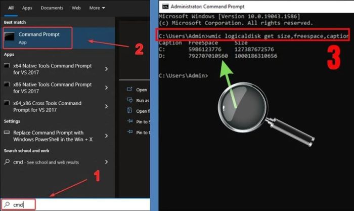 Kiểm tra thông qua Command Prompt