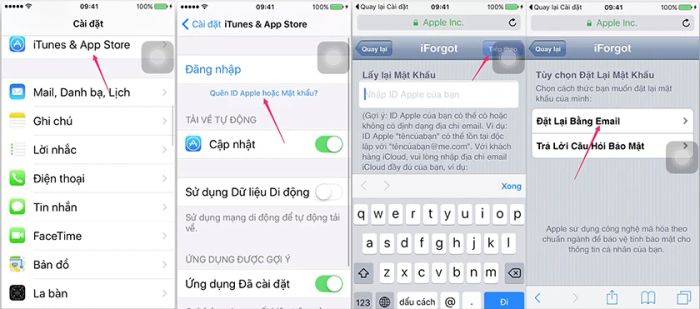 Hướng dẫn lấy lại mật khẩu ID Apple qua điện thoại.