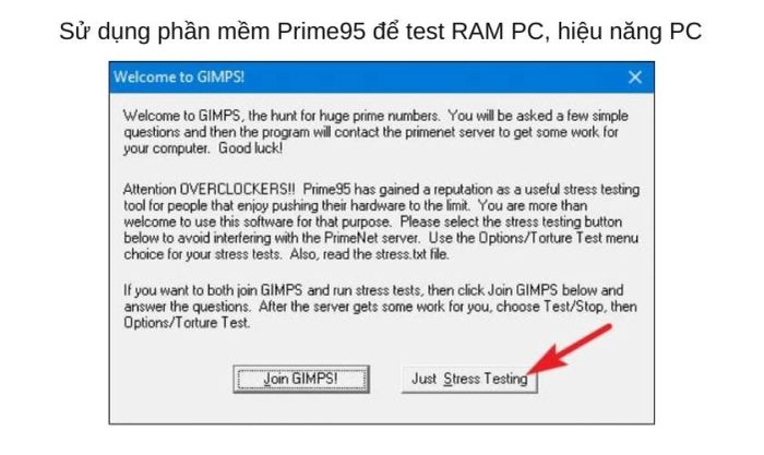 phần mềm Prime95