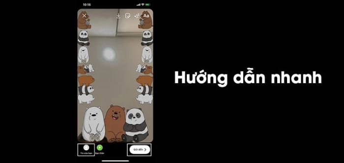 Hướng dẫn nhanh cách dùng ứng dụng chụp ảnh với 3 chú gấu trên mặt
