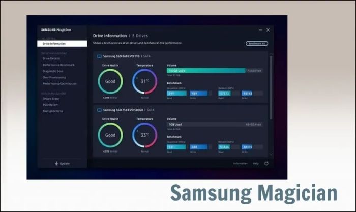 Kiểm tra tốc độ ổ cứng máy tính bằng Samsung Magician