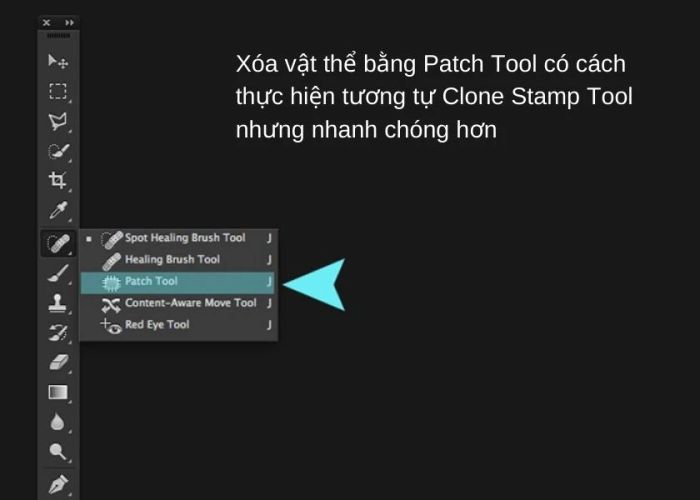 Cách loại bỏ chi tiết thừa với công cụ Patch Tool trong Photoshop