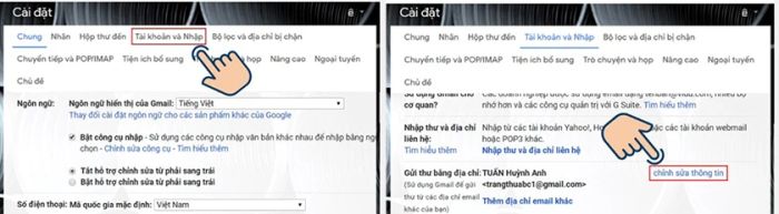 Thao tác trên trình duyệt web