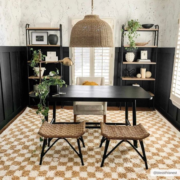 A yellow and white checkered rug, offering a cheerful and stylish touch to your space, ideal for brightening up any room.