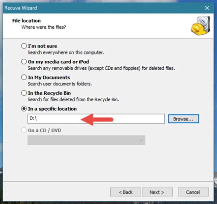 Phục hồi file đã xóa với phần mềm Recuva