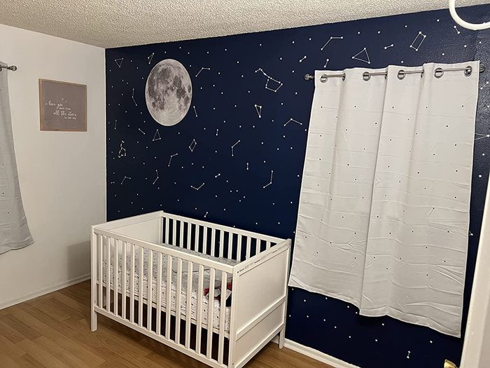 The reviewer’s nursery with the curtains displayed