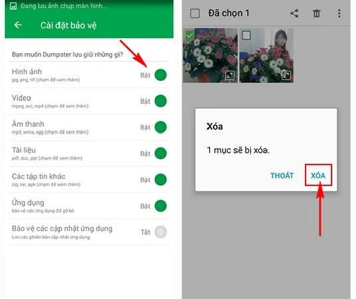 Chọn loại file bạn muốn khôi phục.