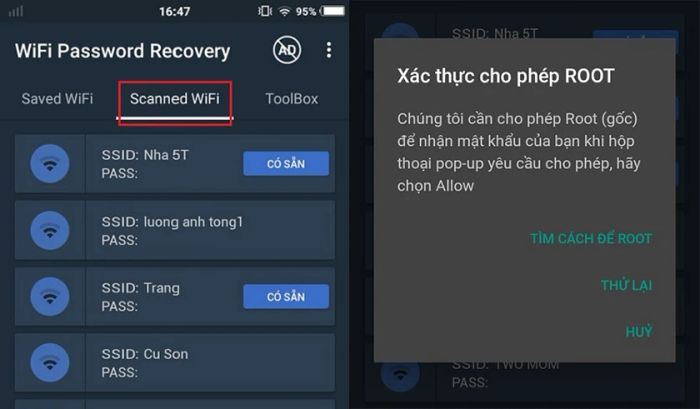Cách xem mật khẩu wifi đã lưu trên Android 9 trở xuống (yêu cầu root).