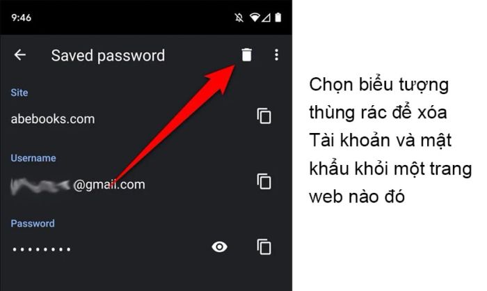 Xóa tài khoản và mật khẩu đã lưu trên Google