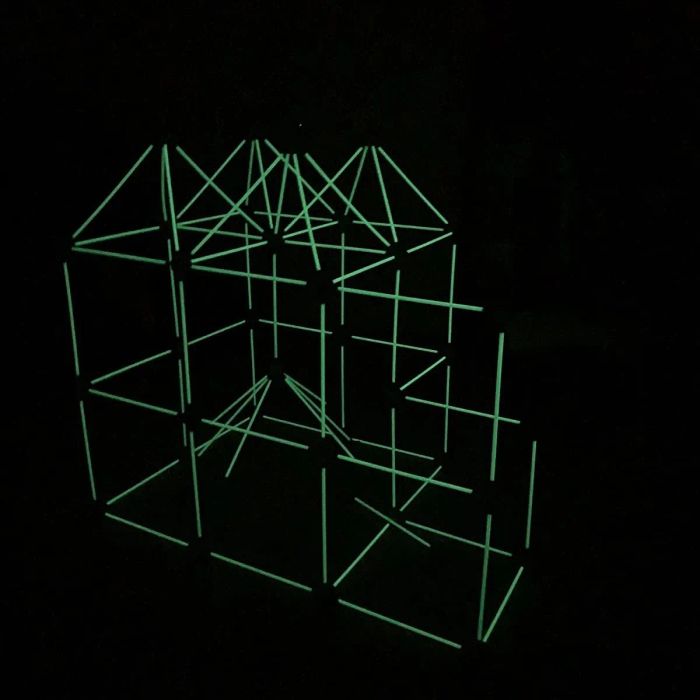 A reviewer's photo capturing the fort glowing in the dark