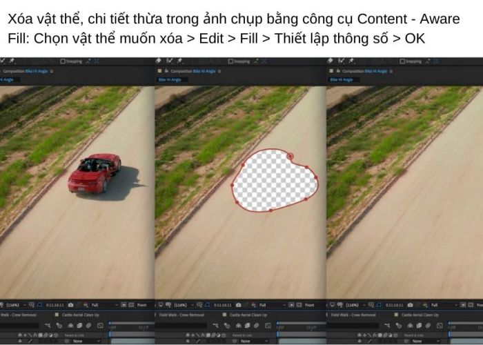 Loại bỏ vật thể bằng Content-Aware Fill