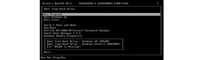 Khi giao diện BIOS hiển thị → Chọn mục Dos Programs.