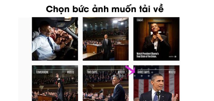Chọn ảnh mà bạn muốn tải xuống