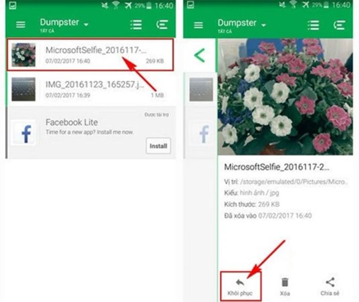Hướng dẫn phục hồi file đã xóa vĩnh viễn bằng Dumpster
