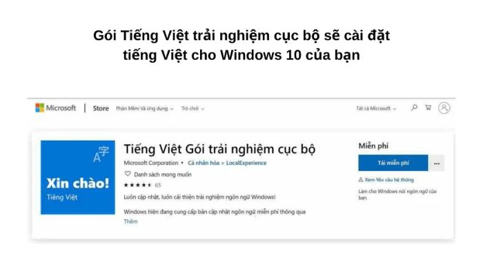 Cài tiếng Việt cho Windows 10 (phiên bản 1809 & 1903)